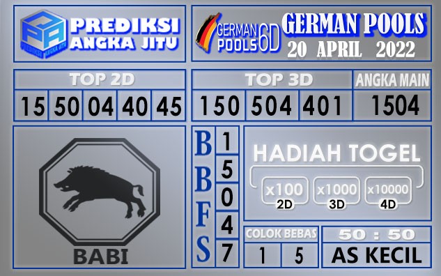 Prediksi Togel German hari ini 20 April 2022