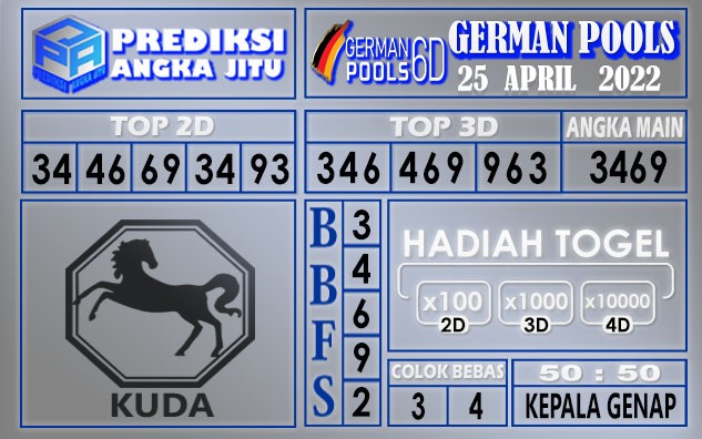 Prediksi togel German hari ini 25 April 2022