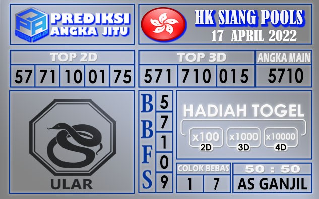 Prediksi togel Hk siang hari ini 17 April 2022