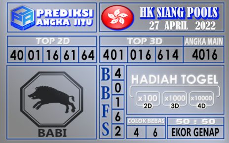 Prediksi togel Hk siang hari ini 27 April 2022