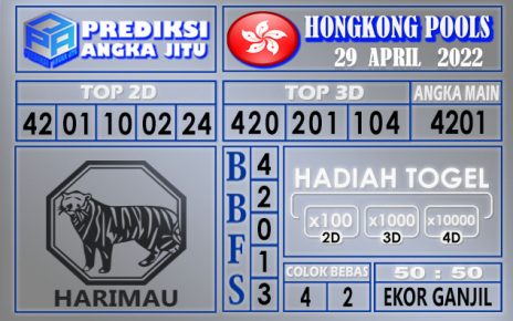 Prediksi togel Hongkong hari ini 29 April 2022