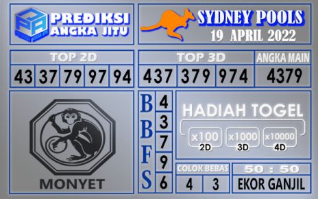 Prediksi togel sydney hari ini 19 April 2022