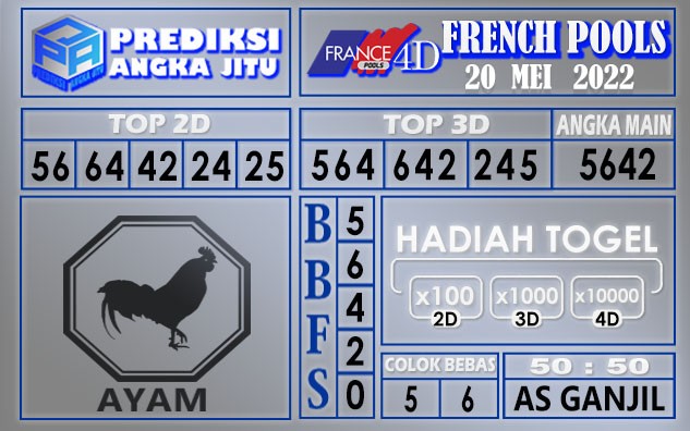 Prediksi togel French hari ini 20 mei 2022