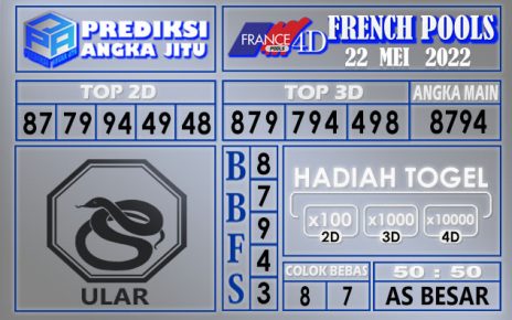 Prediksi togel French hari ini 22 Mei 2022