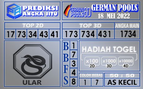 Prediksi togel German hari ini 18 Mei 2022