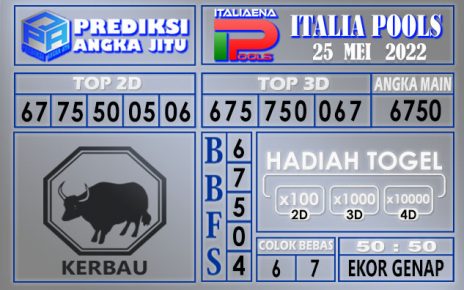 Prediksi togel Italia hari ini 25 mei 2022