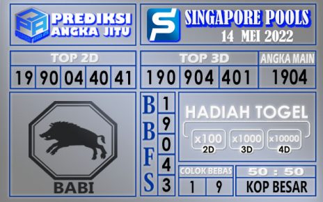 Prediksi togel Singapore hari ini 14 Mei 2022