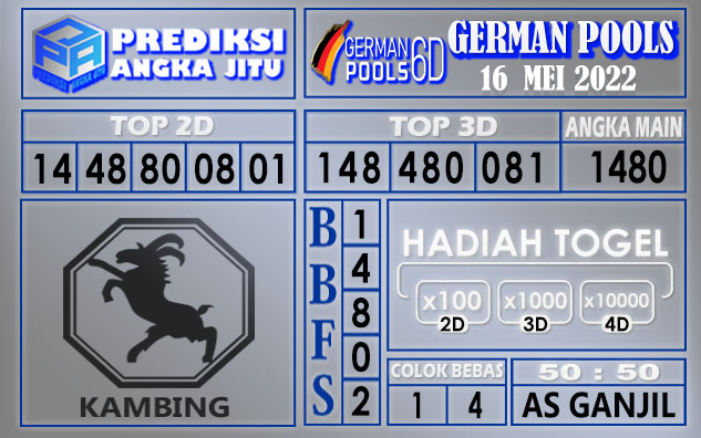 Prediksi togel german hari ini 16 Mei 2022