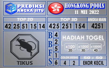 Prediksi togel hongkong hari ini 11 Mei 2022