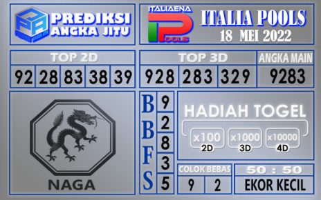 Prediksi togel italia hari ini 18 mei 2022