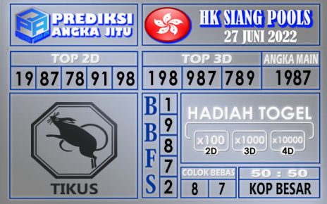 Prediksi togel HKsiang hari ini 27 juni 2022