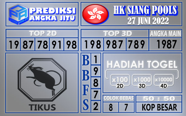 Prediksi togel HKsiang hari ini 27 juni 2022