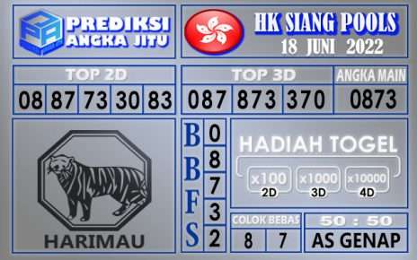 Prediksi togel Hk siang hari ini 18 Juni 2022