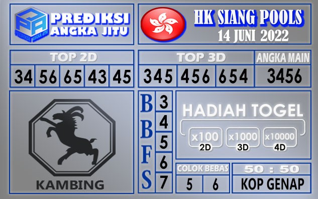 Prediksi togel Hksiang hari ini 14 juni 2022