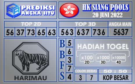 Prediksi togel Hksiang hari ini 20 juni 2022