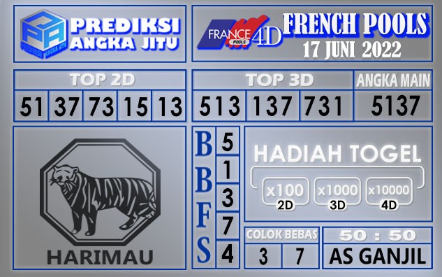 Prediksi togel french hari ini 16 juni 2022