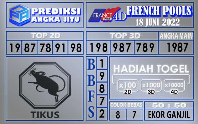 Prediksi togel french hari ini 17 juni 2022