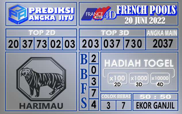 Prediksi togel french hari ini 19 juni 2022