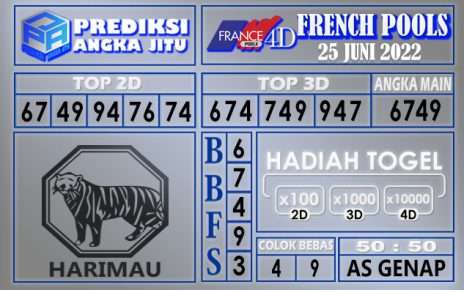 Prediksi togel french hari ini 24 juni 2022