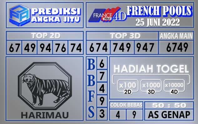 Prediksi togel french hari ini 24 juni 2022