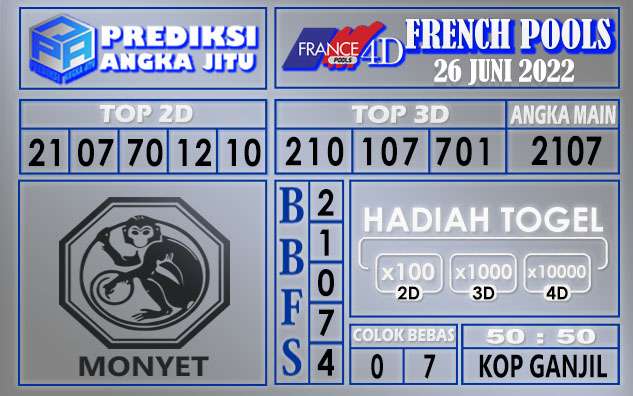 Prediksi togel french hari ini 25 juni 2022