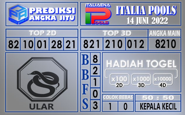 Prediksi togel italia hari ini 14 juni 2022