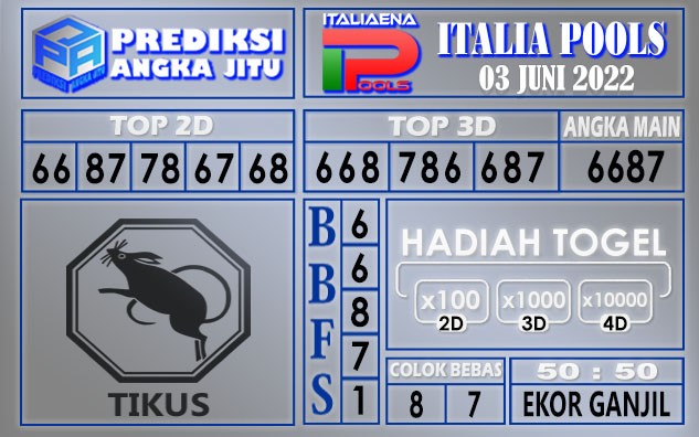 Prediksi togel italy hari ini 03 juni 2022