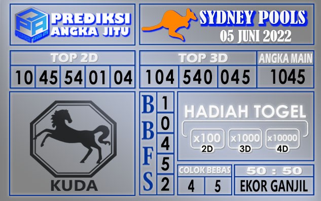 Prediksi togel sidney hari ini 05 juni 2022