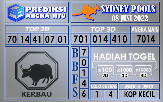 Prediksi togel sidney hari ini 08 juni 2022