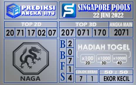 Prediksi togel singapore hari ini 22 juni 2022