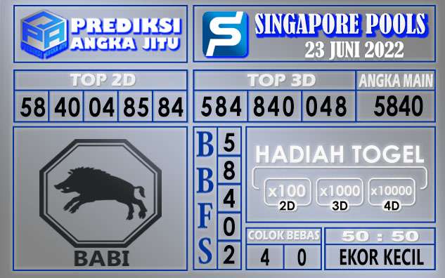 Prediksi togel singapore hari ini 23 juni 2022