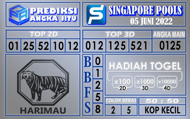 Prediksi togel singapura hari ini 05 juni 2022