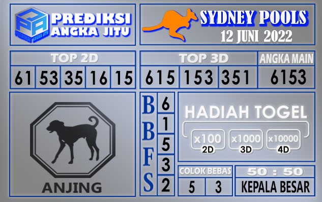 Prediksi togel sydney hari ini 12 juni 2022