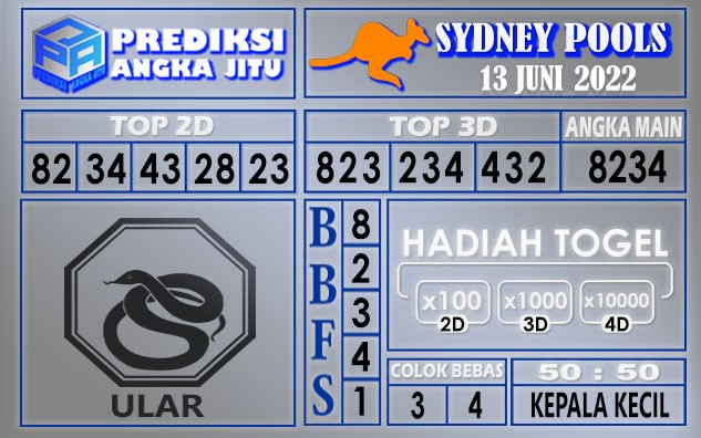 Prediksi togel sydney hari ini 13 juni 2022