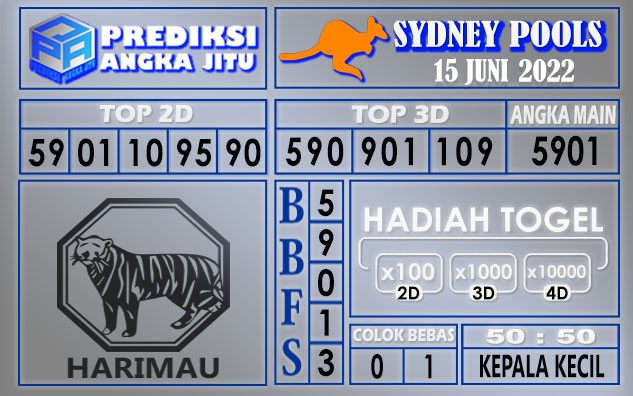 Prediksi togel sydney hari ini 15 juni 2022