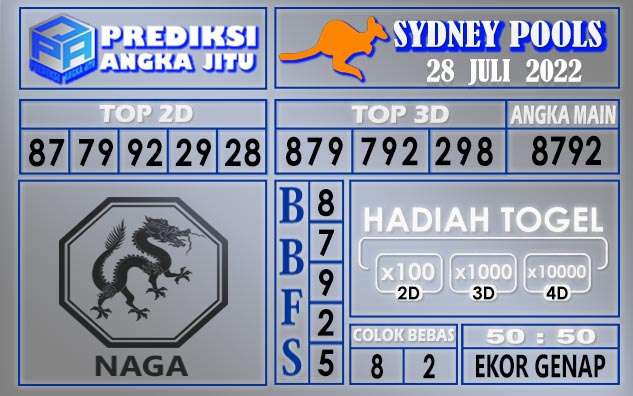 Prediksi Togel sydney hari ini 28 juli 2022