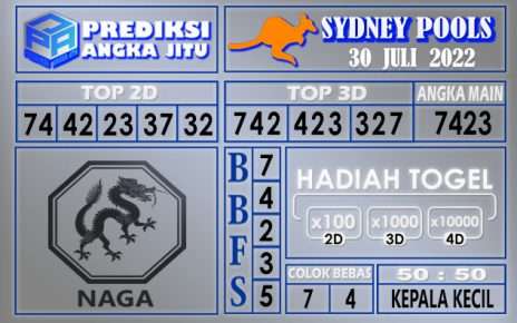 Prediksi Togel sydney hari ini 30 Juli 2022