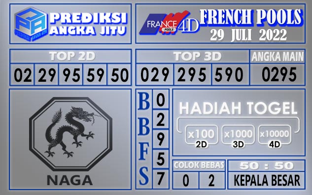 Prediksi togel French hari ini 29 juli 2022