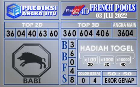 Prediksi togel french hari ini 02 juli 2022