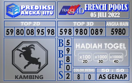 Prediksi togel french hari ini 04 juli 2022