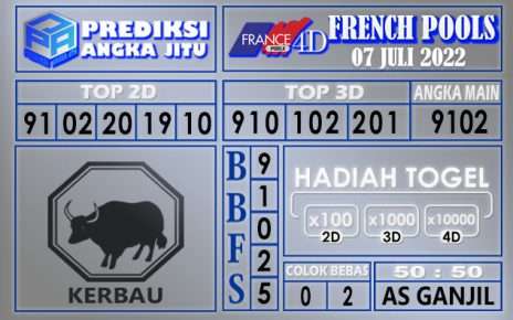 Prediksi togel french hari ini 06 juli 2022