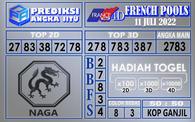 Prediksi togel french hari ini 10 juli 2022