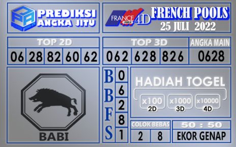 Prediksi togel french hari ini 24 juli 2022