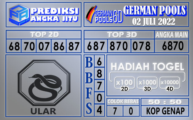 Prediksi togel german hari ini 01 juli 2022