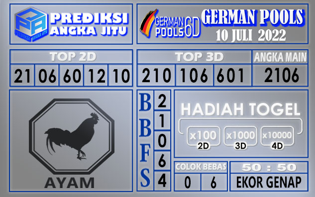 Prediksi togel german hari ini 09 juli 2022