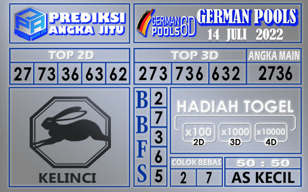 Prediksi togel german hari ini 14 Juli 2022