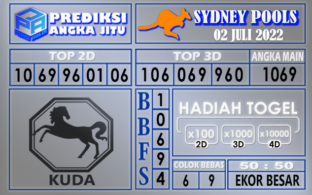 Prediksi togel sydney hari ini 02 juli 2022