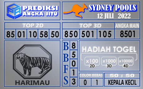 Prediksi togel sydney hari ini 12 juli 2022