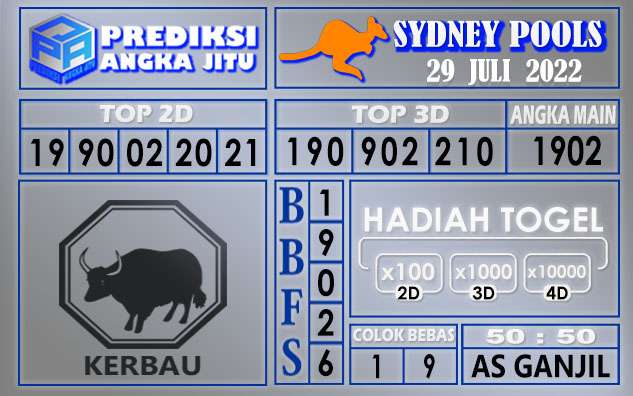 Prediksi togel sydney hari ini 29 juli 2022