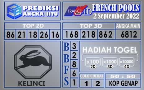 Prediksi Togel French Hari Ini 2 September 2022